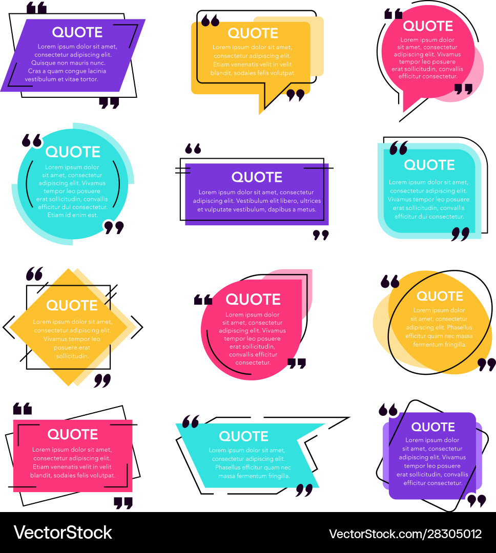 Texting Quote Frames - Speech Bubbles vector image