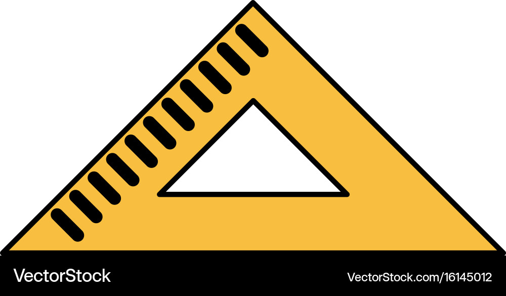 Triangle ruler icon image vector image