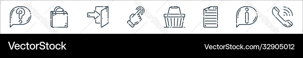 User interface line icons linear set quality Vector Image