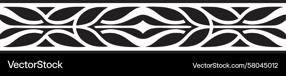 Wheat Border Pattern - Symmetrical Vector Image