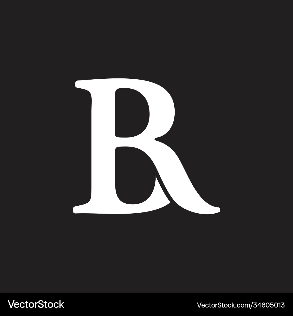 Abstract letters rb linked simple logo Abstract letters rb linked simple logo vector image