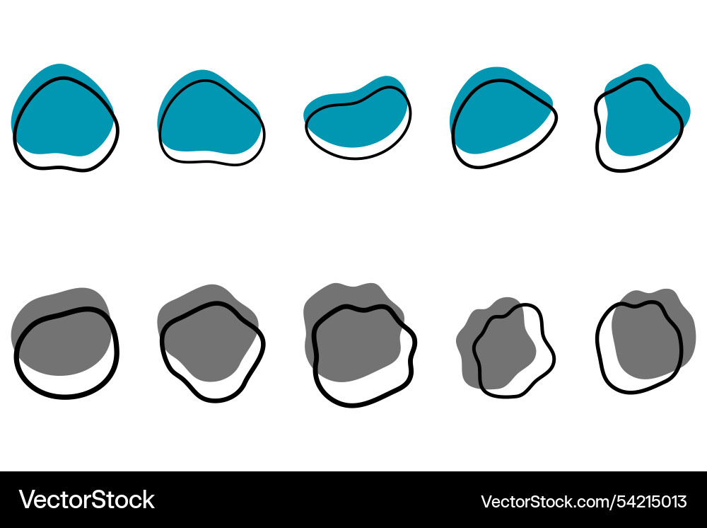 Abstrakte blob Form Design-Set Abstrakte blob Form Design-Set vektorbild