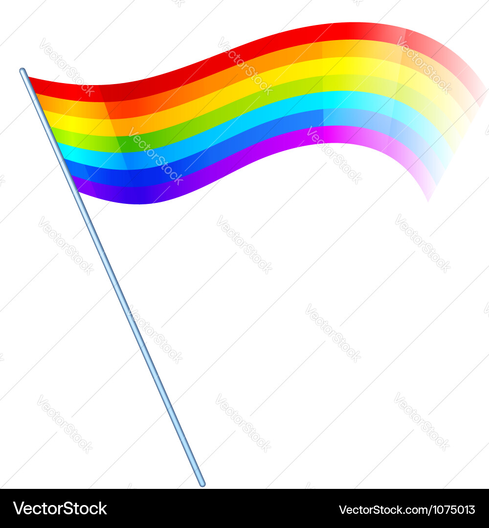Background with rainbow and lucky clover Vector Image