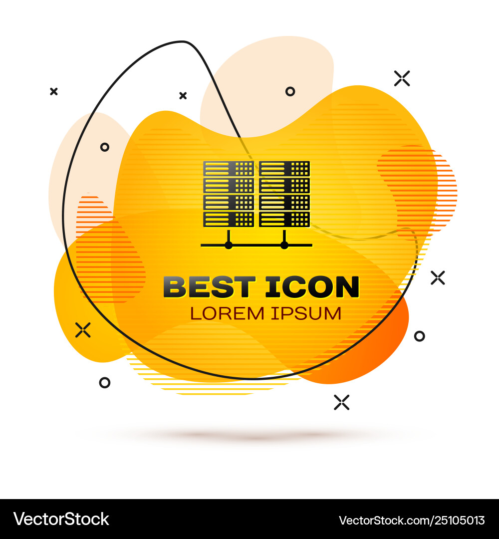Black server data web hosting icon isolated Black server data web hosting icon isolated Vector Image