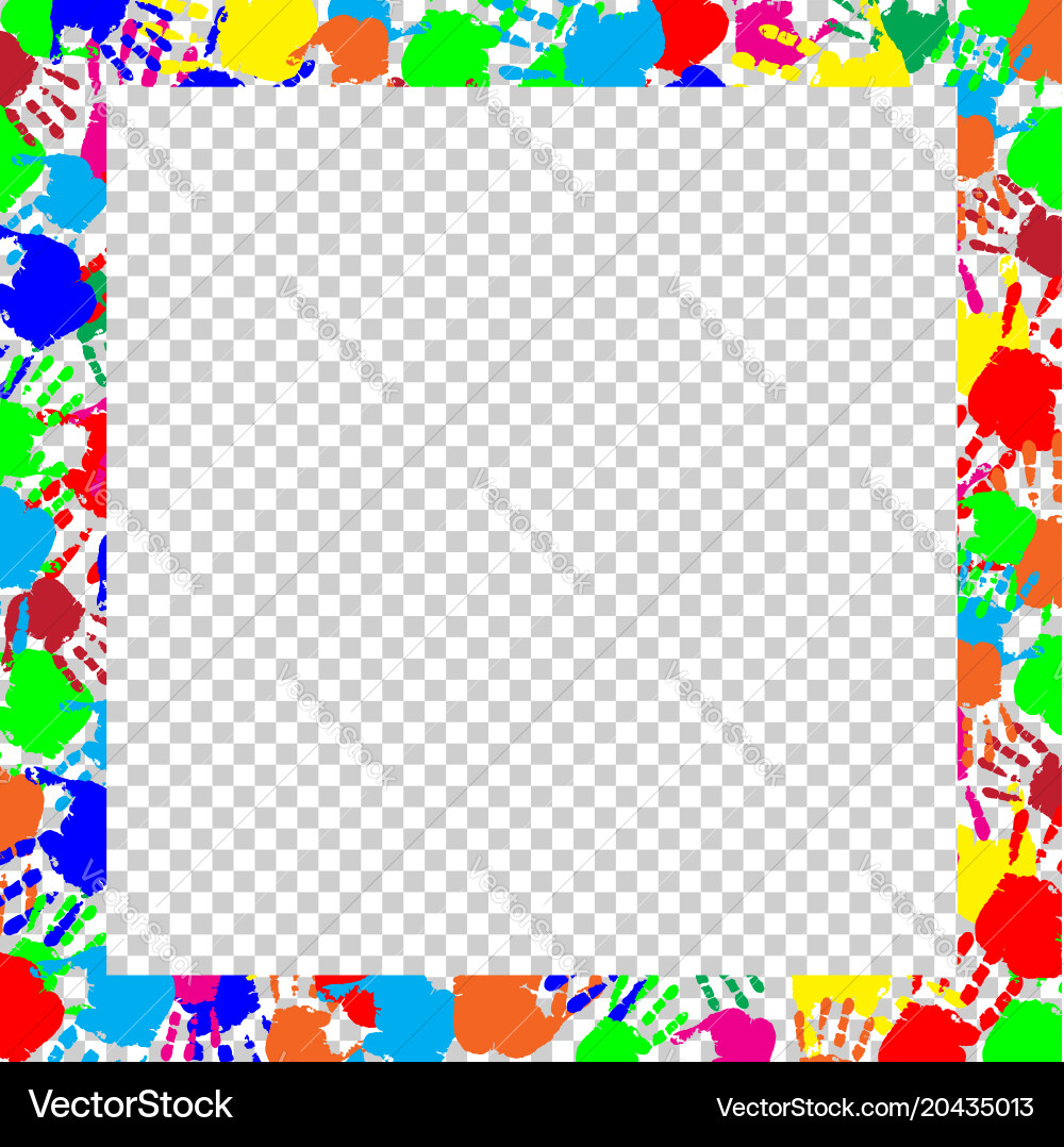 Bright frame with copy space and multicolored Vector Image