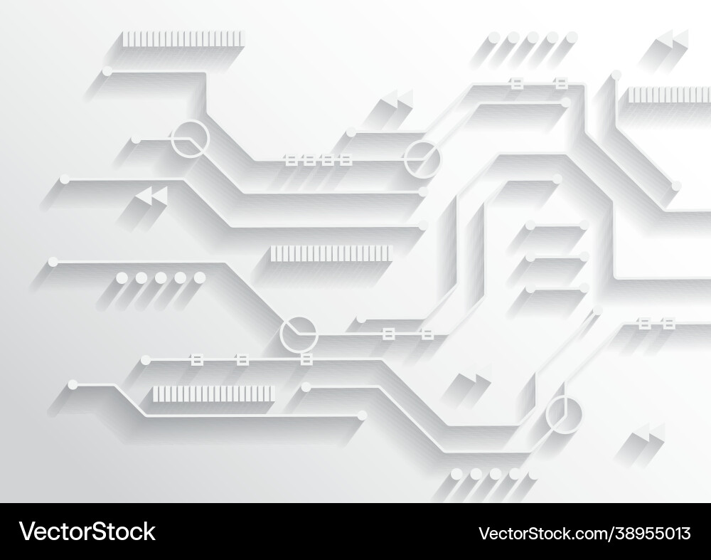 Circuit technology background with hi-tech Vector Image