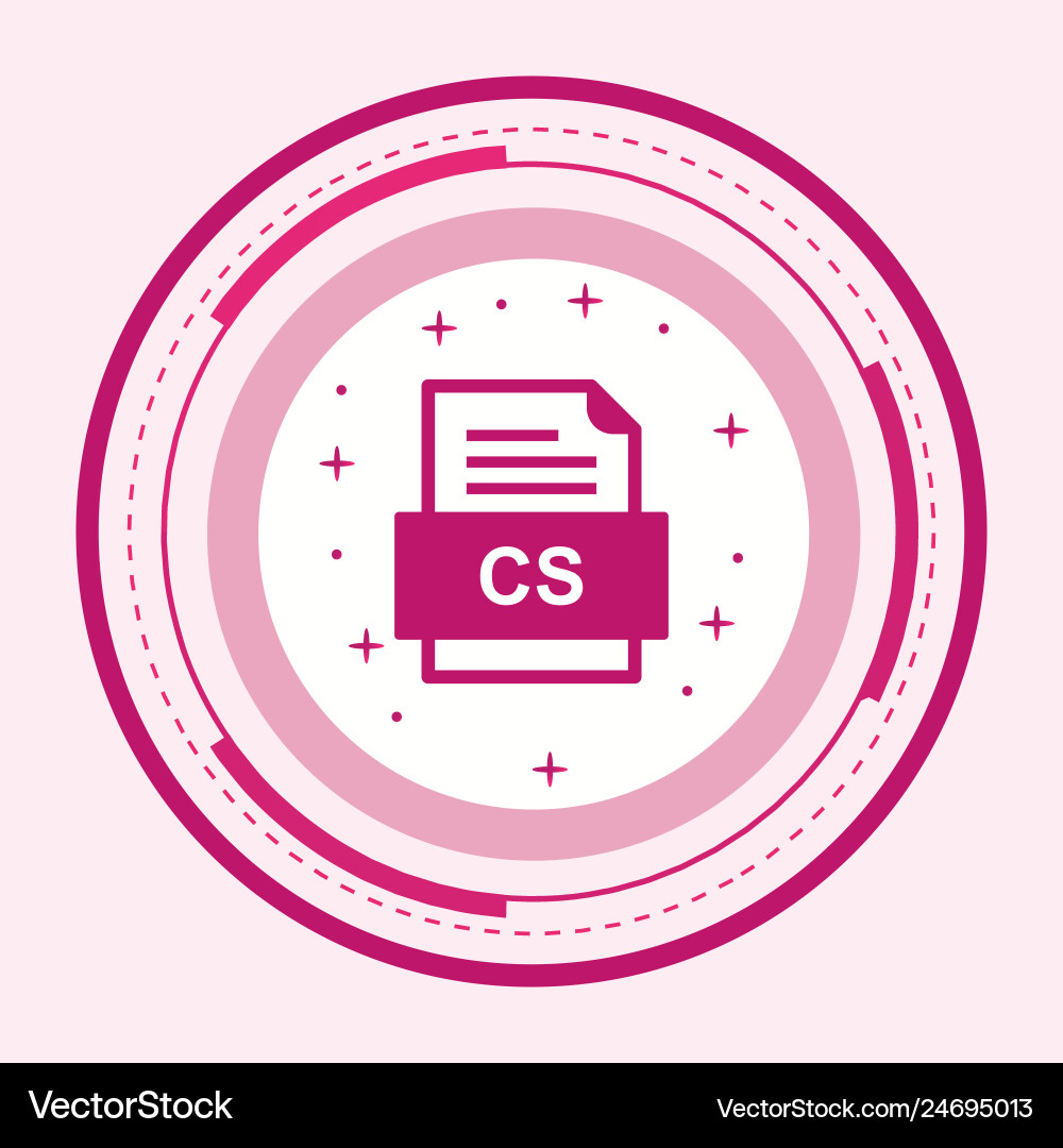 Cs file document icon vector image