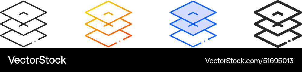 Depth perception iconthin linear gradient blue Depth perception iconthin linear gradient blue vector image