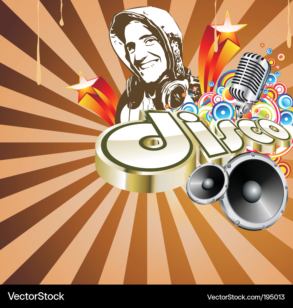 Disco dance background Royalty Free Vector Image