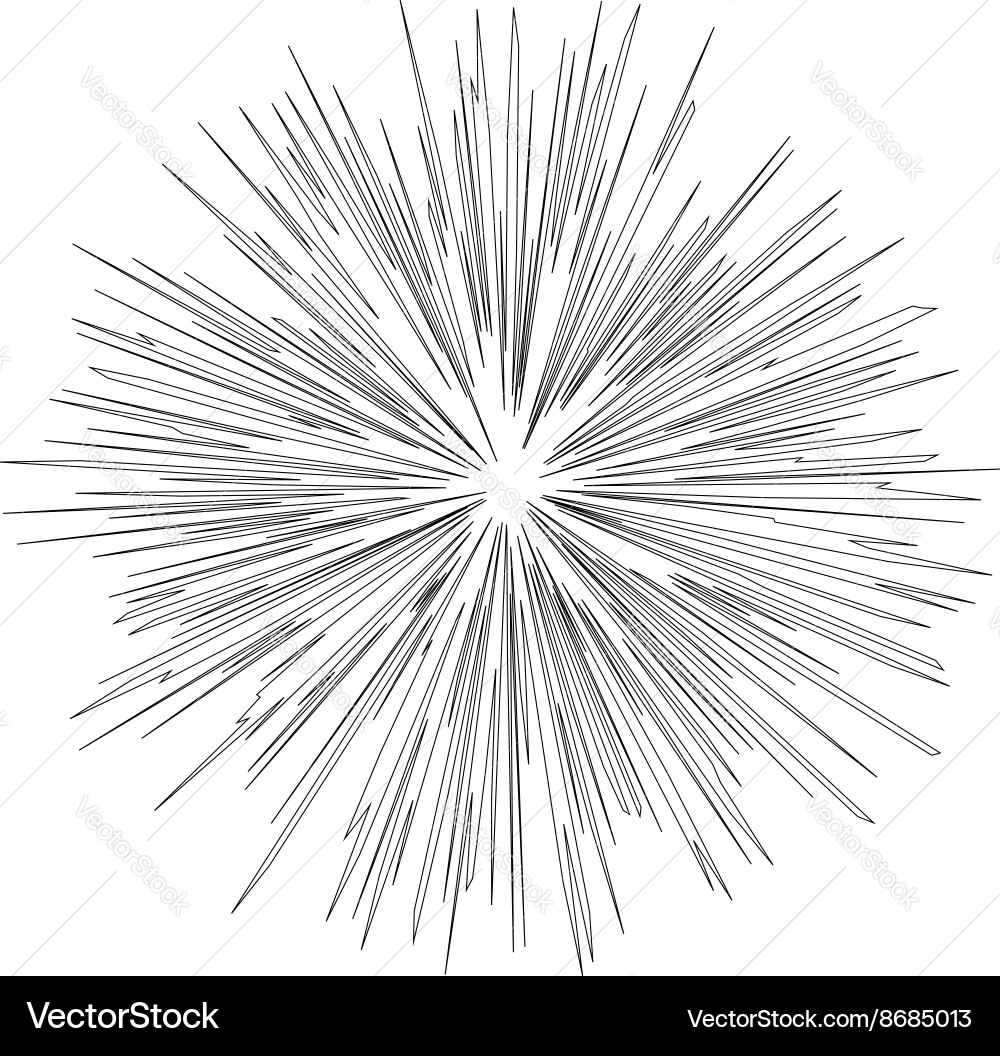 Explosion Radial Lines - Abstract Background Vector Image