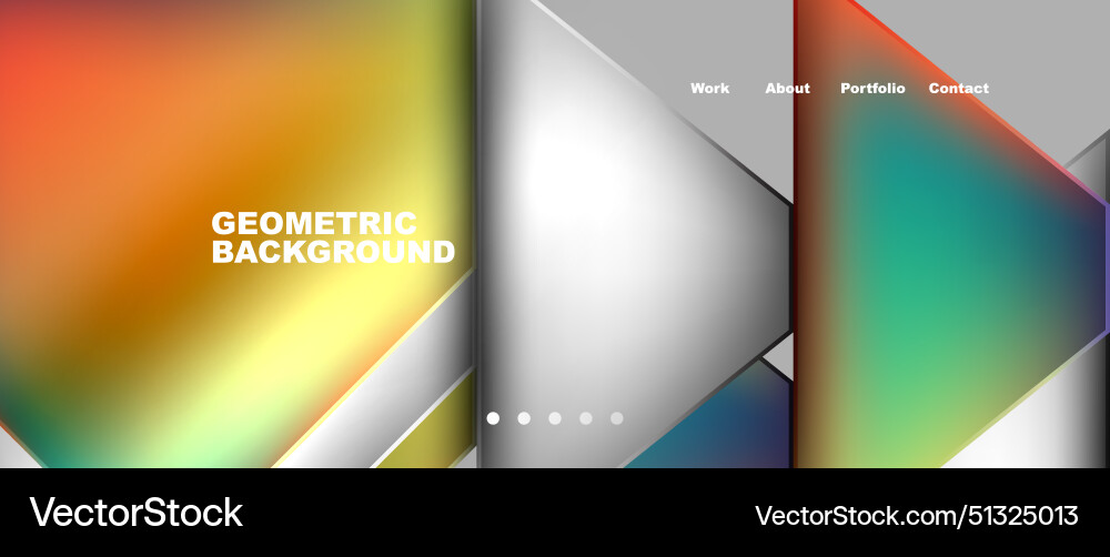 Gradient triangle geometric minimal wallpaper Vector Image