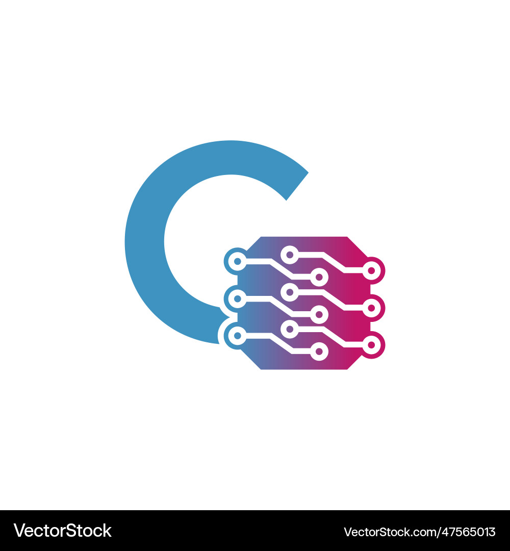 Programming code and technology logo template vector image