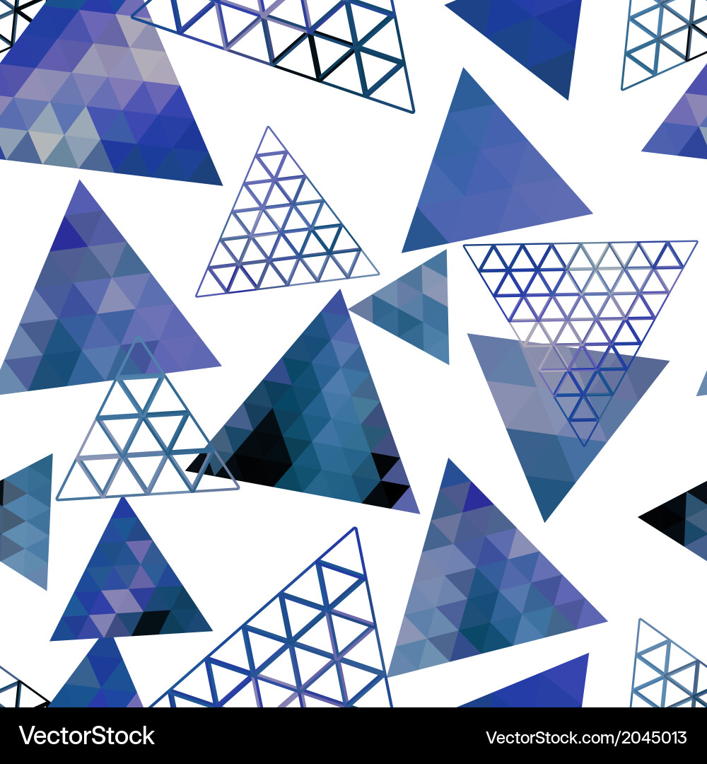 Retro pattern of geometric shapes triangles vector image