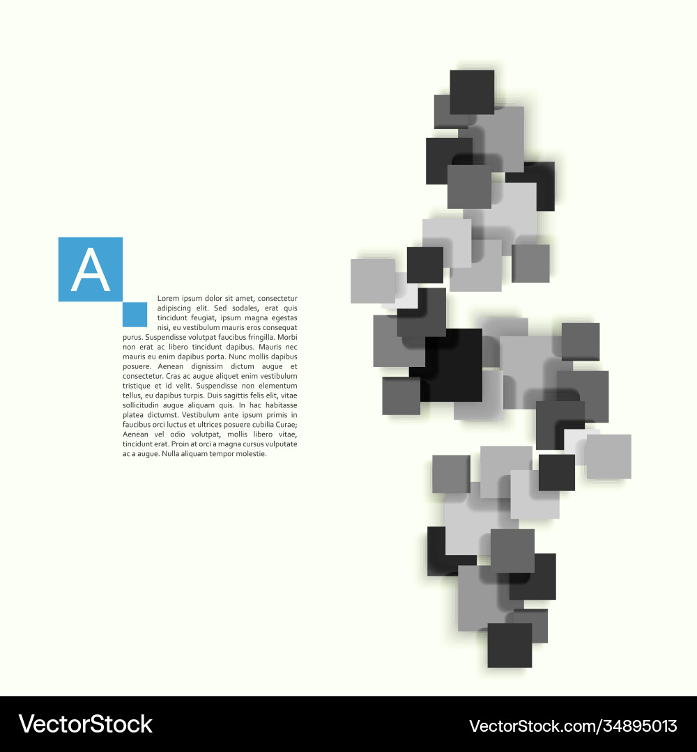 Square with shadow in abstract style on white Square with shadow in abstract style on white vector image