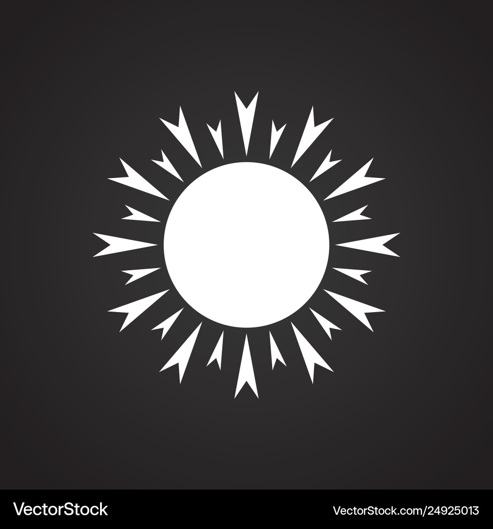 Sun icon on background for graphic and web design Vector Image