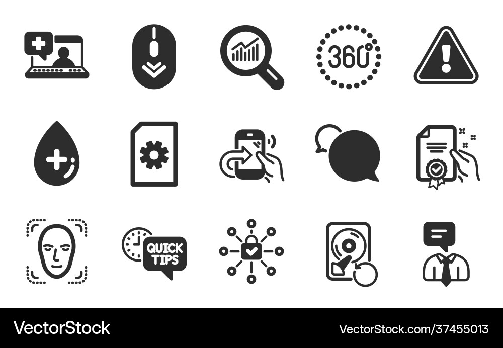Support service 360 degrees and scroll down icons Support service 360 degrees and scroll down icons vector image