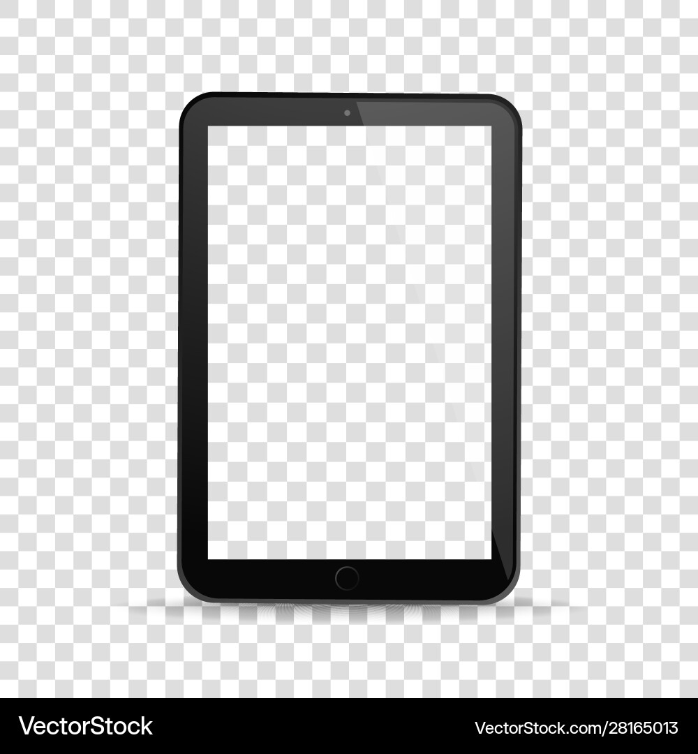 Tablet computer with white blank screen display Tablet computer with white blank screen display vector image