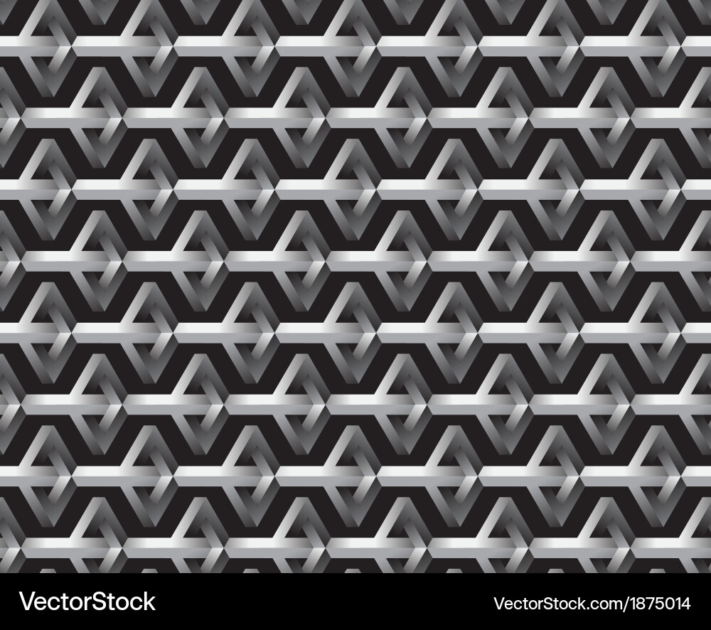 3d impossible shape abstract seamless pattern Vector Image