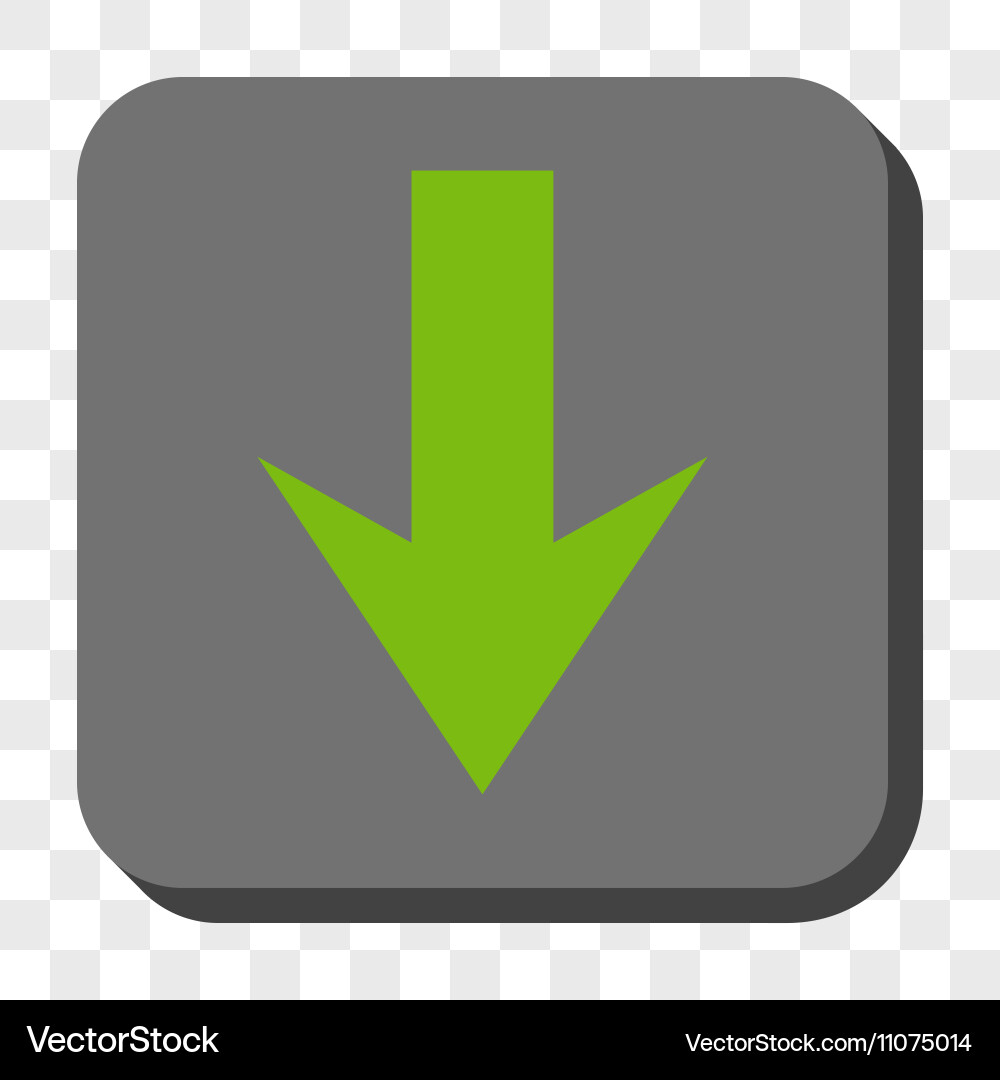 Arrow down rounded square button vector image