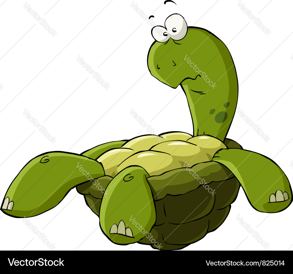 Cute Cartoon Turtle Vector Image