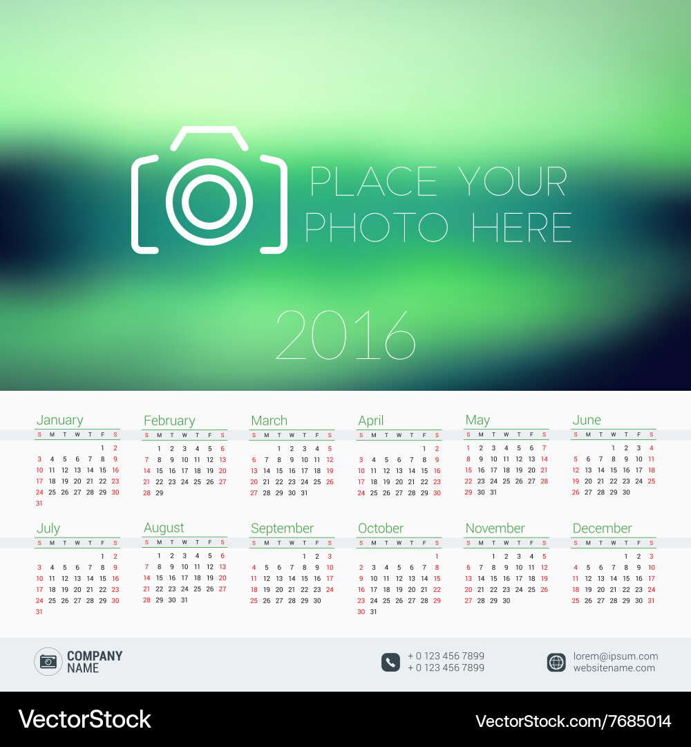 Design print template with place for photo Vector Image