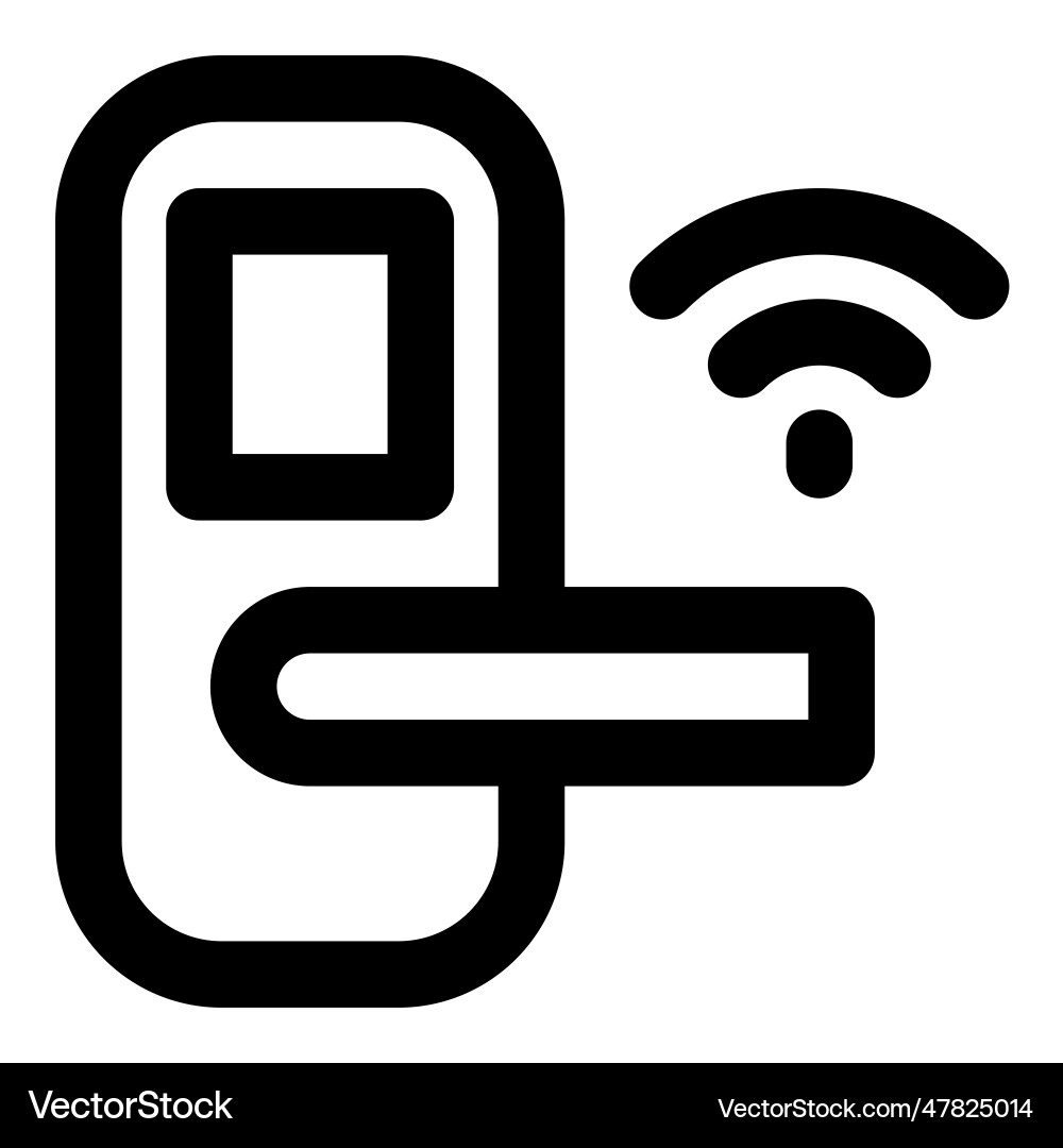 Electronic lock that functions through wifi vector image