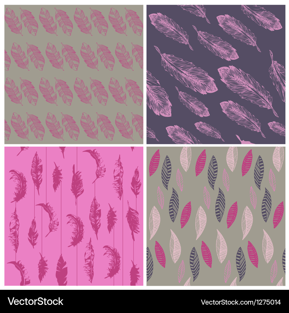 Feather Seamless Pattern vector image