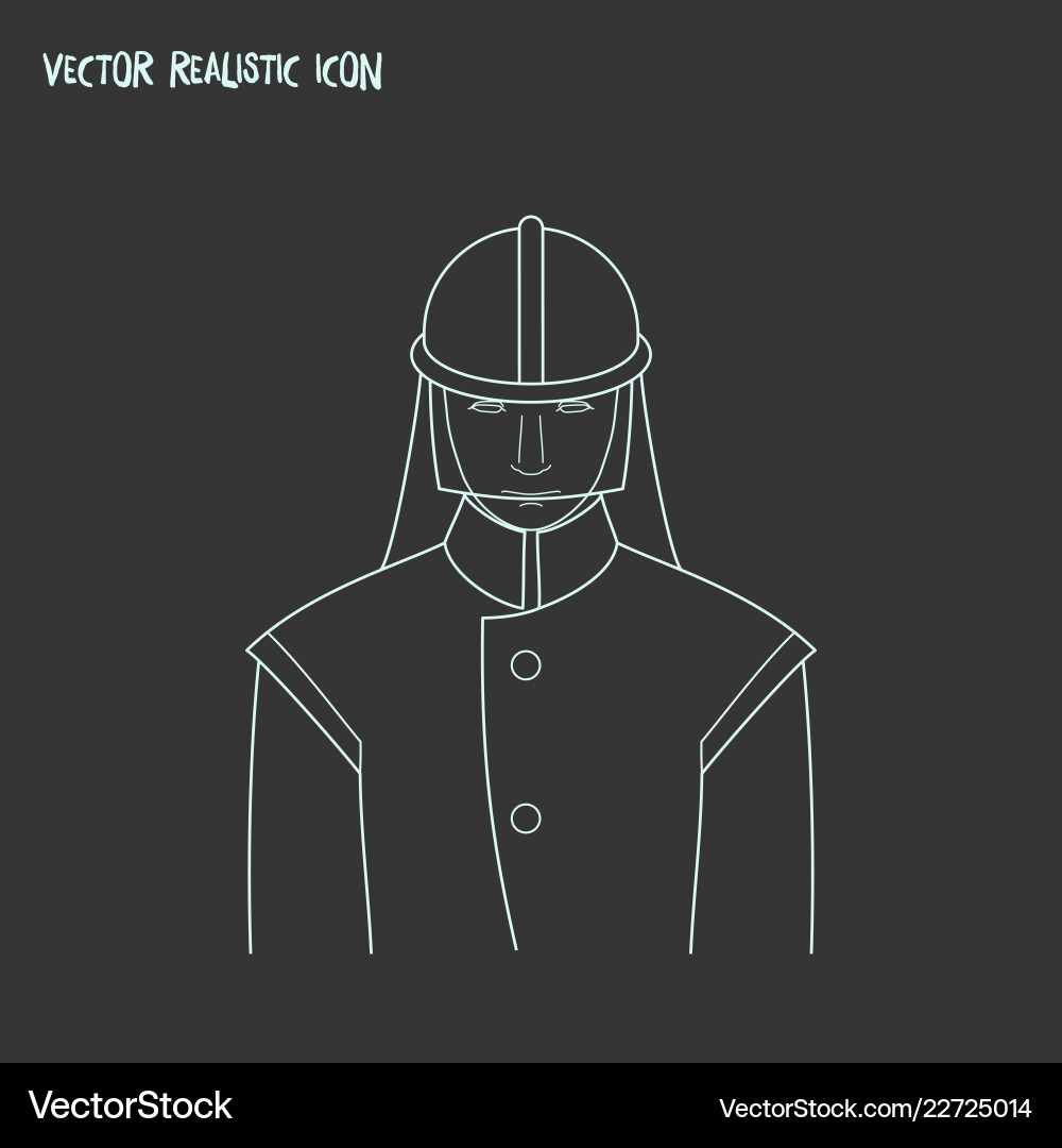 Fireman icon line element Vector Image