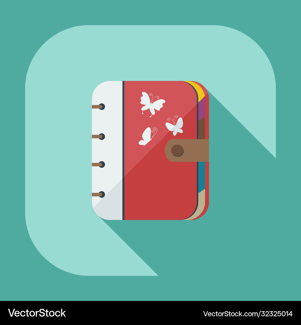 Flat modern design with shadow icons notebook Flat modern design with shadow icons notebook vector image