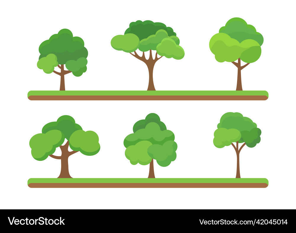 Flat tree icon trees forest simple Flat tree icon trees forest simple vector image