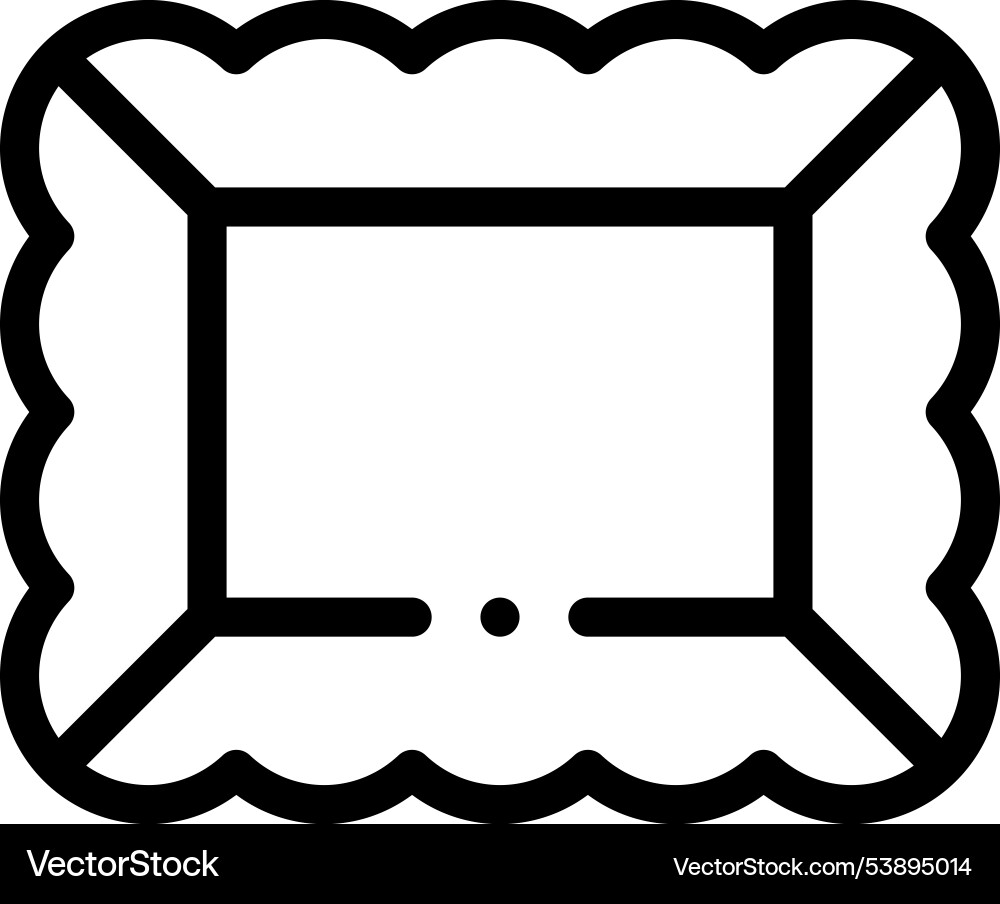 Frame icon thin linear style design isolated Vector Image