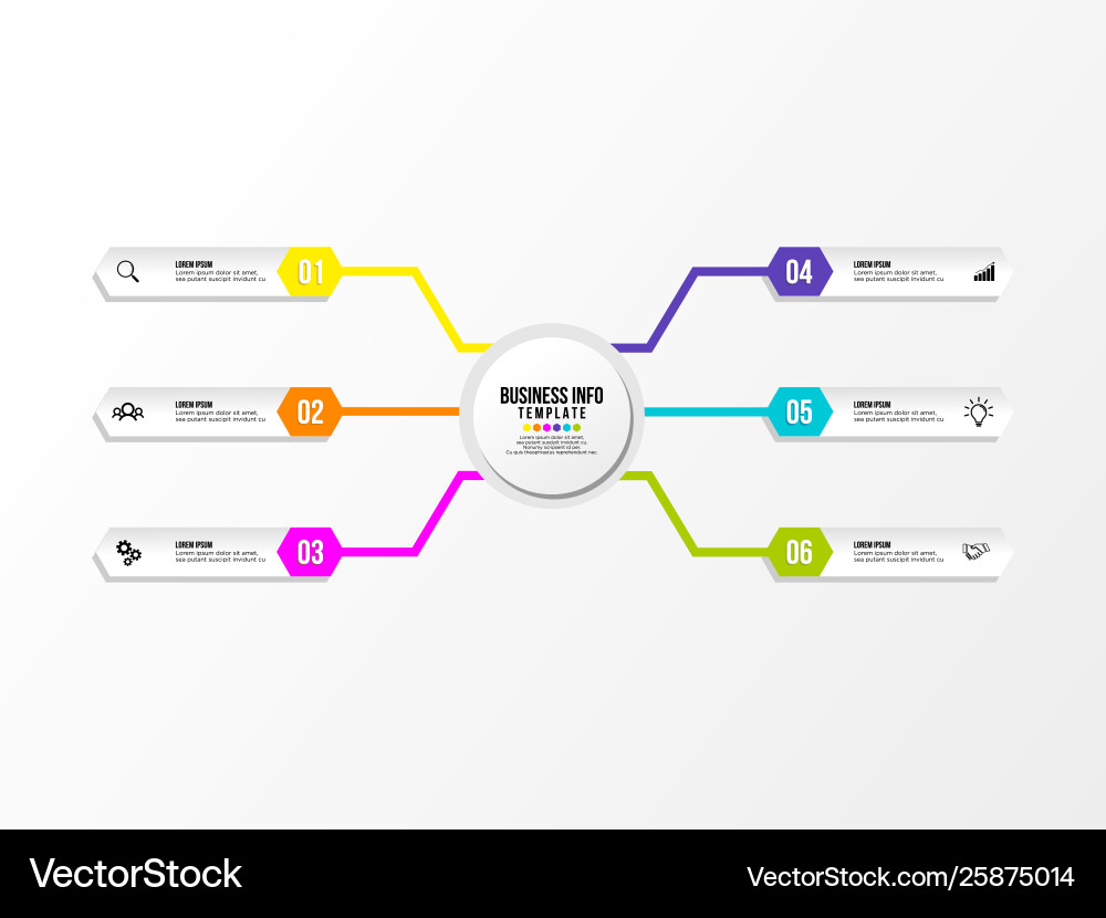 Infographic design template with options steps Vector Image