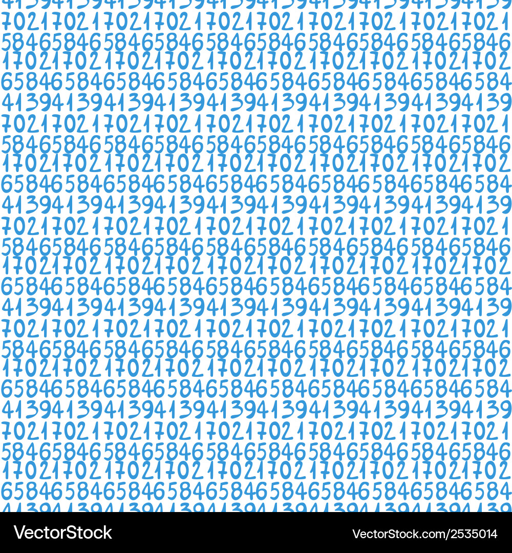 Mathematical Number Pattern vector image