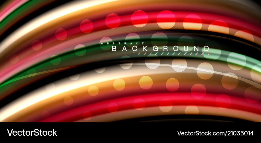 Multicolored wave lines on black background design Multicolored wave lines on black background design Vector Image