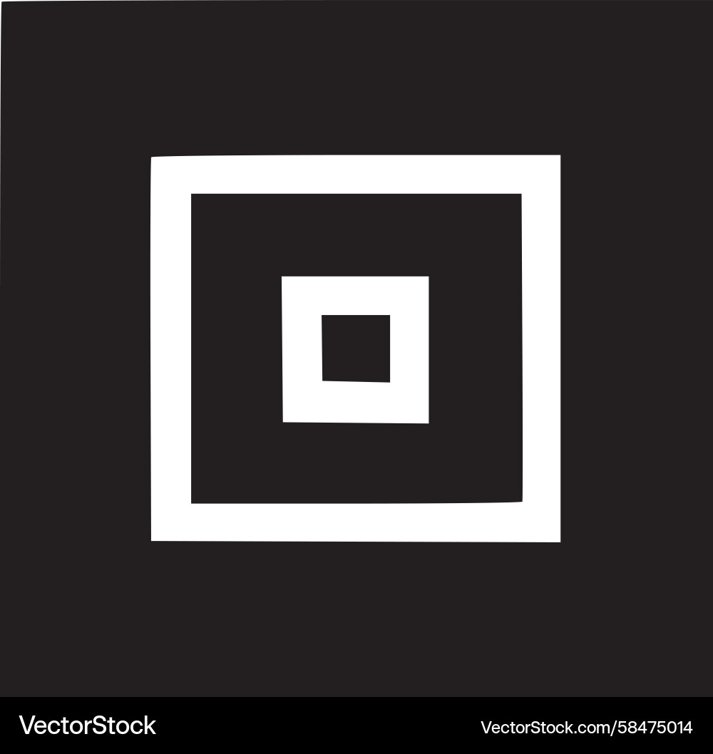Nested Squares Icon Vector Image