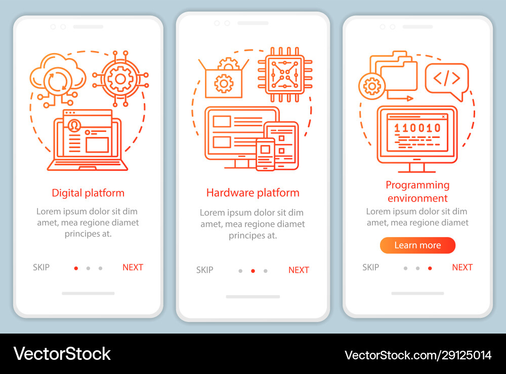 Programming Onboarding App vector image
