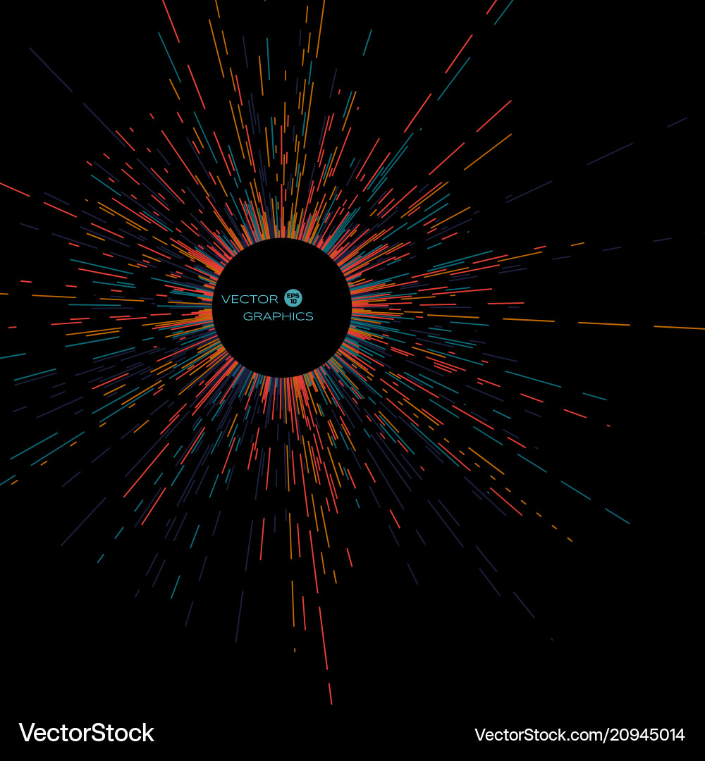 Radiant Circular Burst vector image