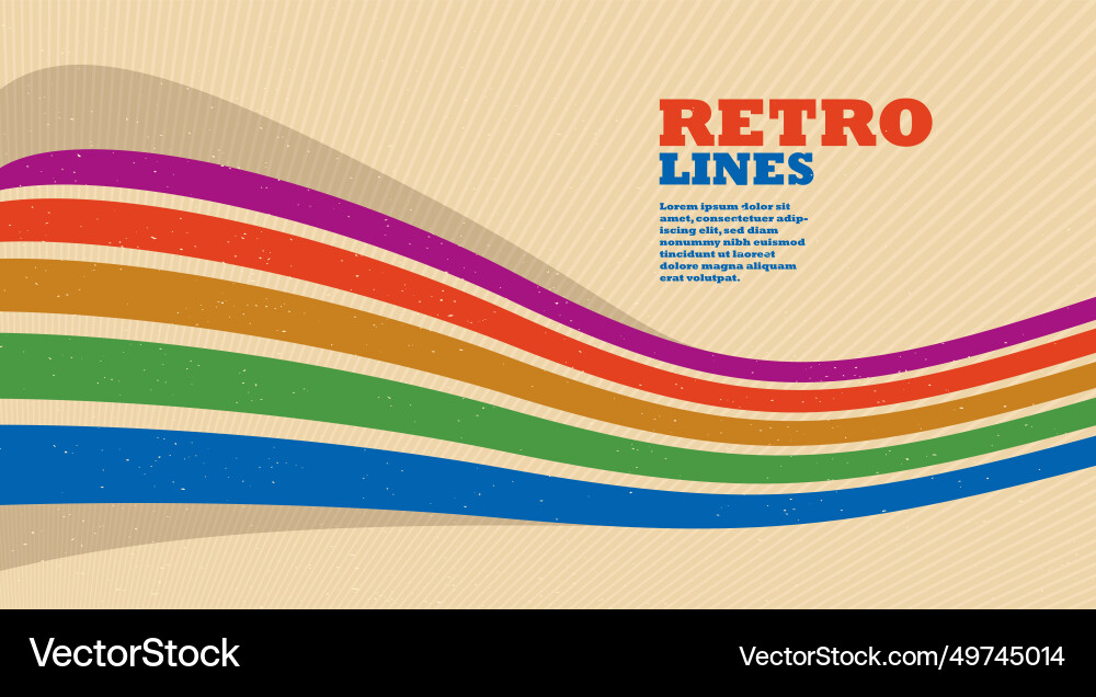 Retro style abstract background with curve lines Retro style abstract background with curve lines vector image