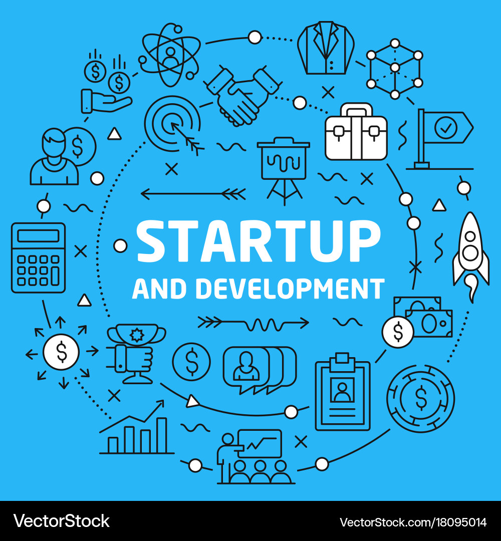 Startup Lines Background vector image