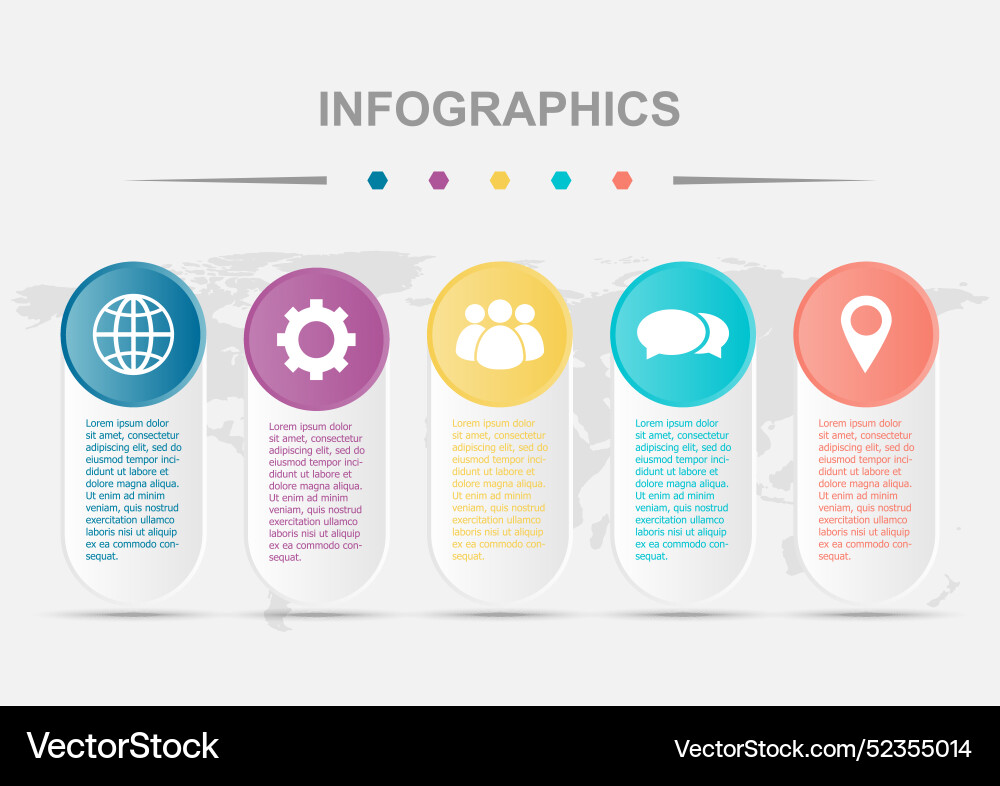 Steps infographic template design with gradient Steps infographic template design with gradient vector image