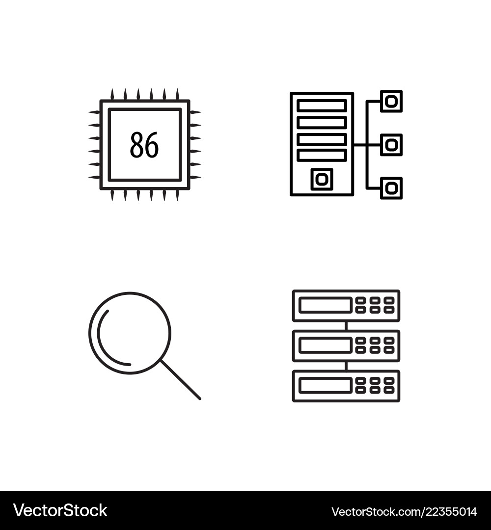 Web simple outlined icons set Web simple outlined icons set vector image