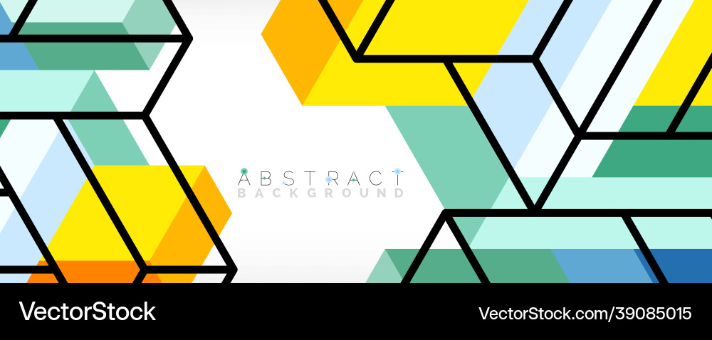 Abstract background 3d cubes cubic elements vector image