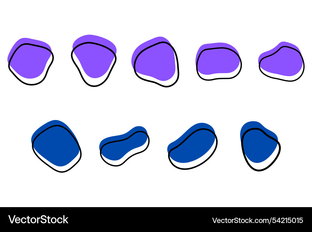 Abstract blob shape design set Abstract blob shape design set vector image