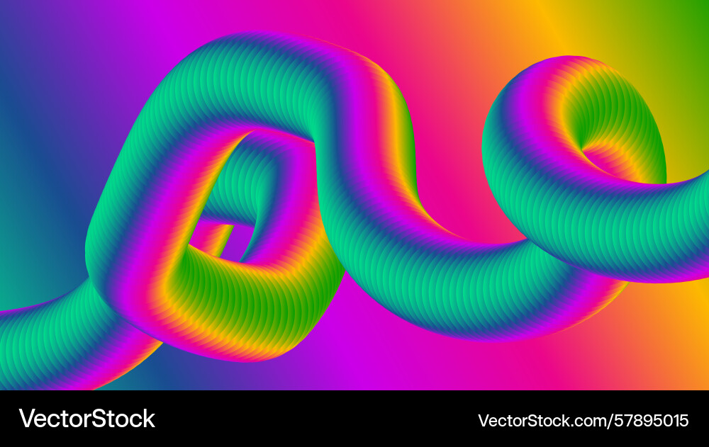 Blend flowing 3d colorful gradient background Vector Image