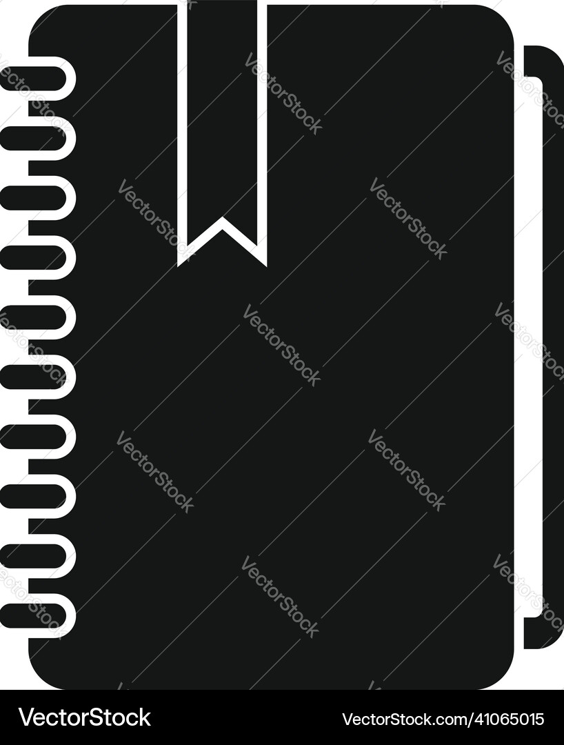 Calligraphy notebook icon simple nib pen Vector Image