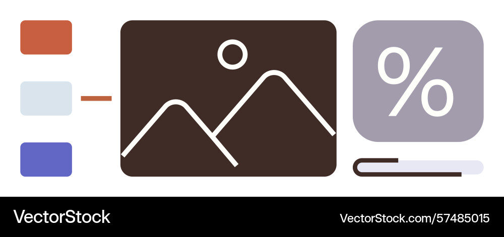 Data visualization with image chart vector image