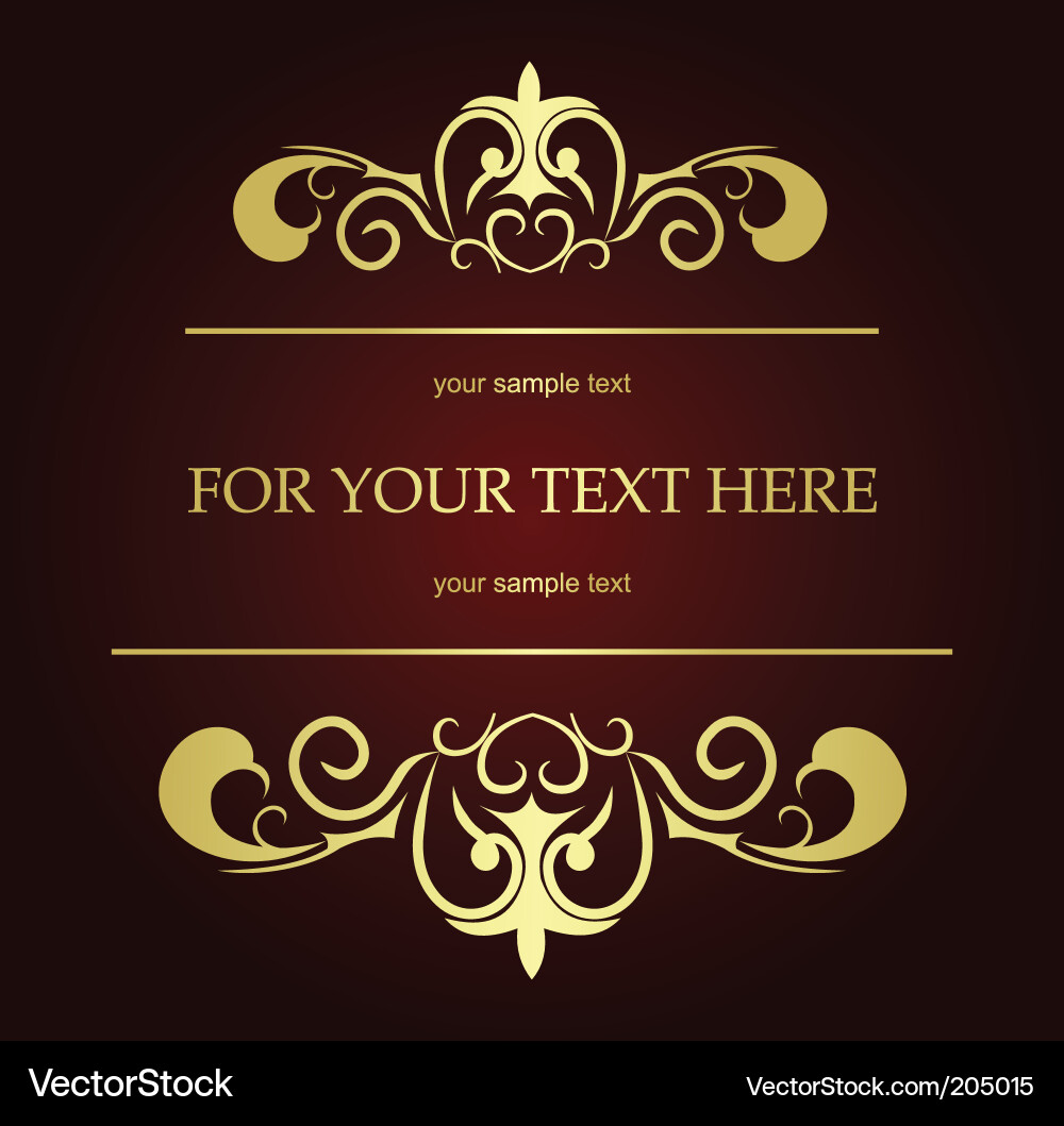 Elegant Vintage Template Vector Image