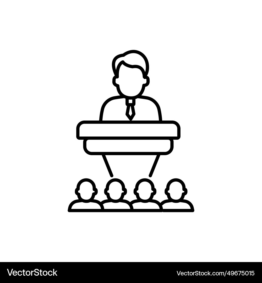 Lecture icon linear symbol design from Lecture icon linear symbol design from vector image