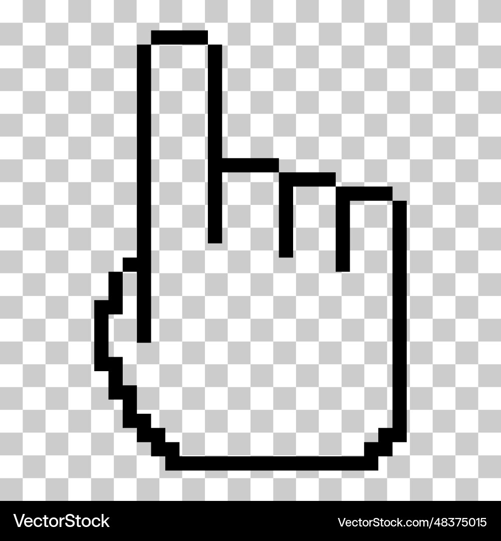 Mouse cursor pixel icon web click symbol computer Mouse cursor pixel icon web click symbol computer Vector Image