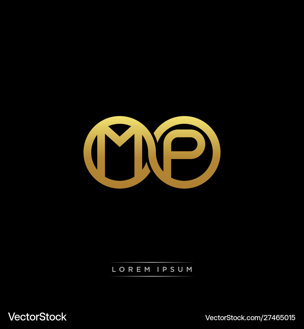 Mp initial letter linked circle capital monogram Mp initial letter linked circle capital monogram Vector Image